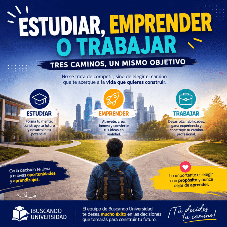 Estudiar, Emprender o Trabajar: Tres Caminos, Un Mismo Objetivo
